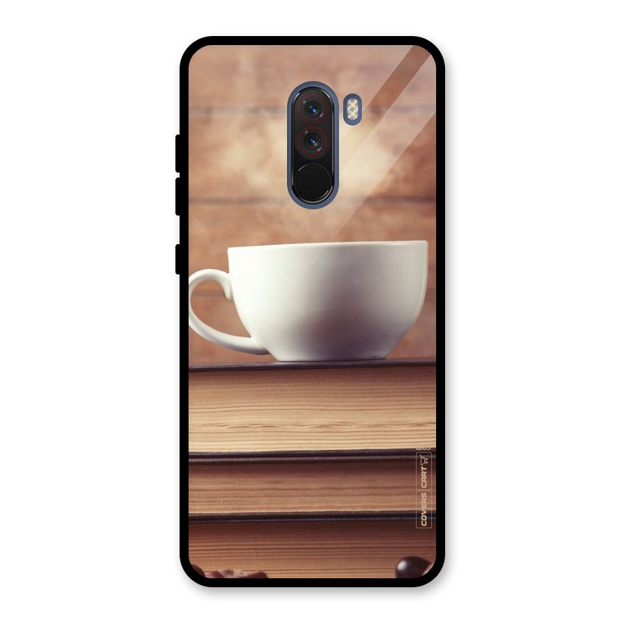 Coffee And Bookworm Glass Back Case for Poco F1