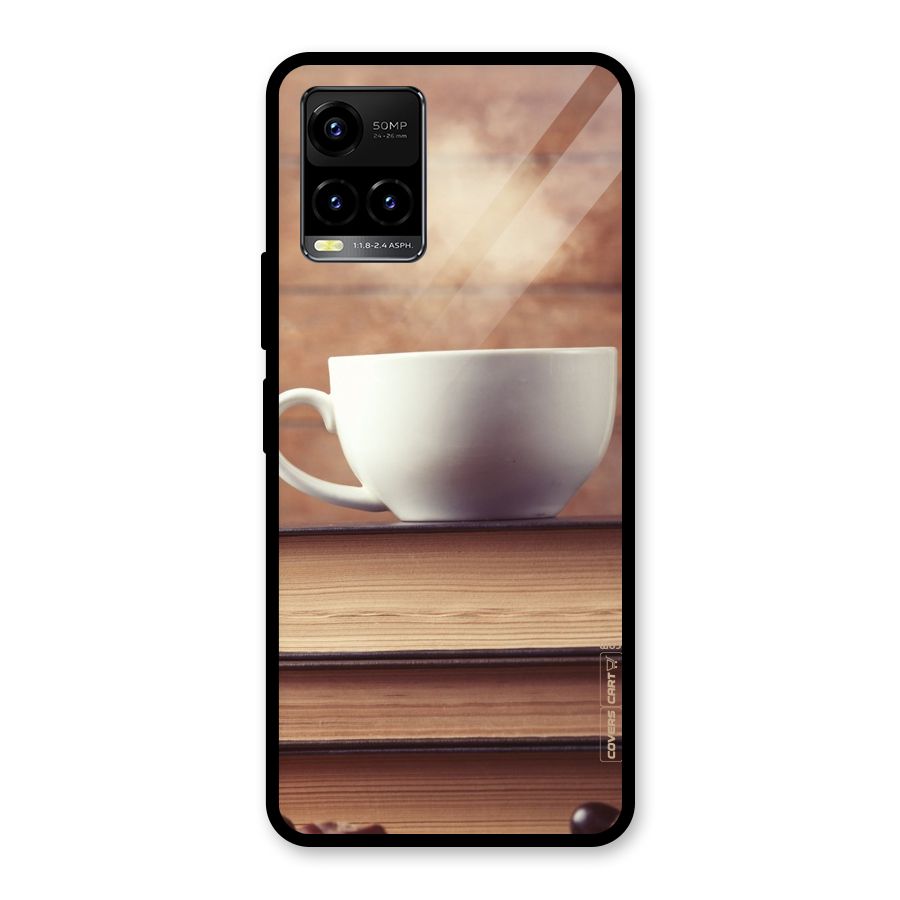 Coffee And Bookworm Glass Back Case for Vivo Y21A