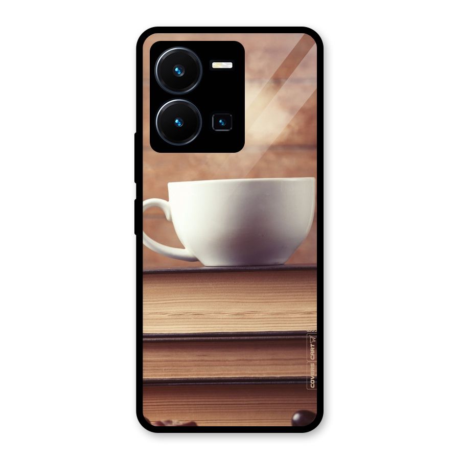 Coffee And Bookworm Glass Back Case for Vivo Y35