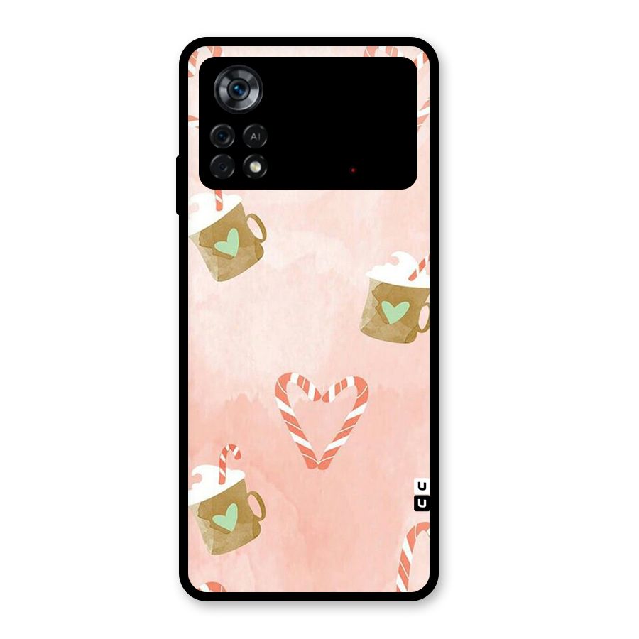 Coffee And Candies Glass Back Case for Poco X4 Pro 5G