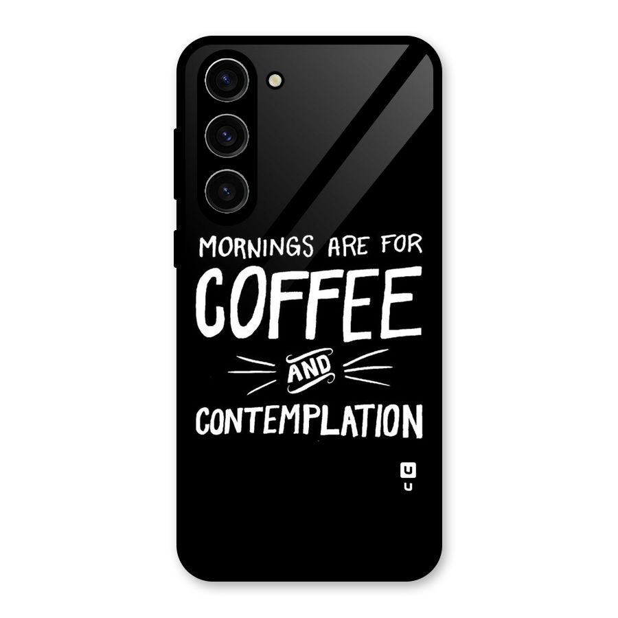 Coffee And Contemplation Glass Back Case for Galaxy S23 Plus