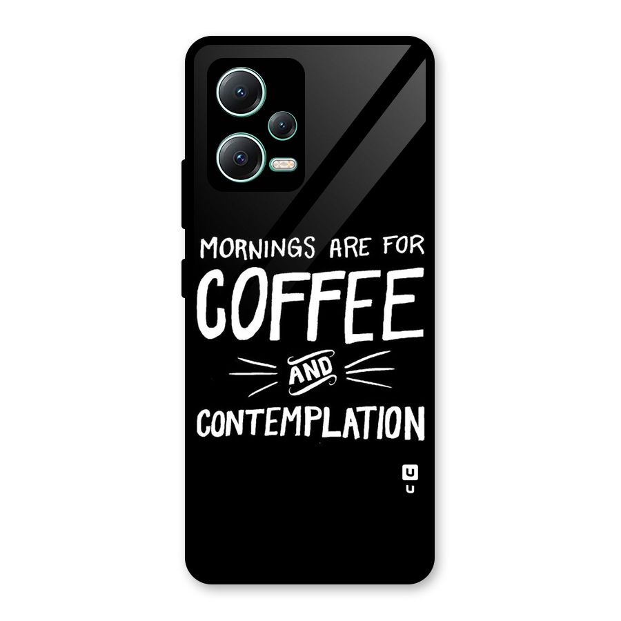 Coffee And Contemplation Glass Back Case for Redmi Note 12 5G
