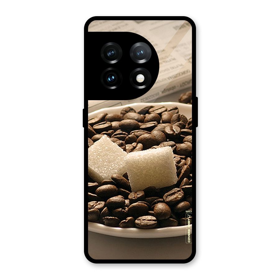 Coffee And Sugar Cubes Glass Back Case for OnePlus 11