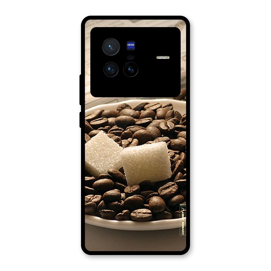 Coffee And Sugar Cubes Glass Back Case for Vivo X80