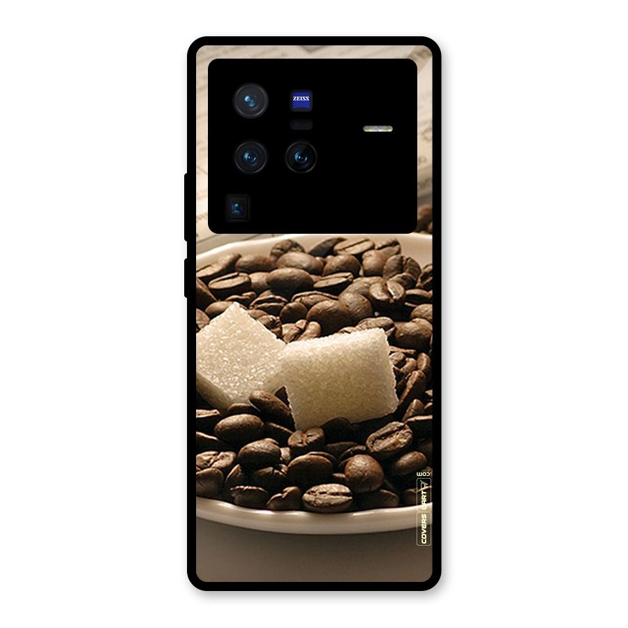 Coffee And Sugar Cubes Glass Back Case for Vivo X80 Pro
