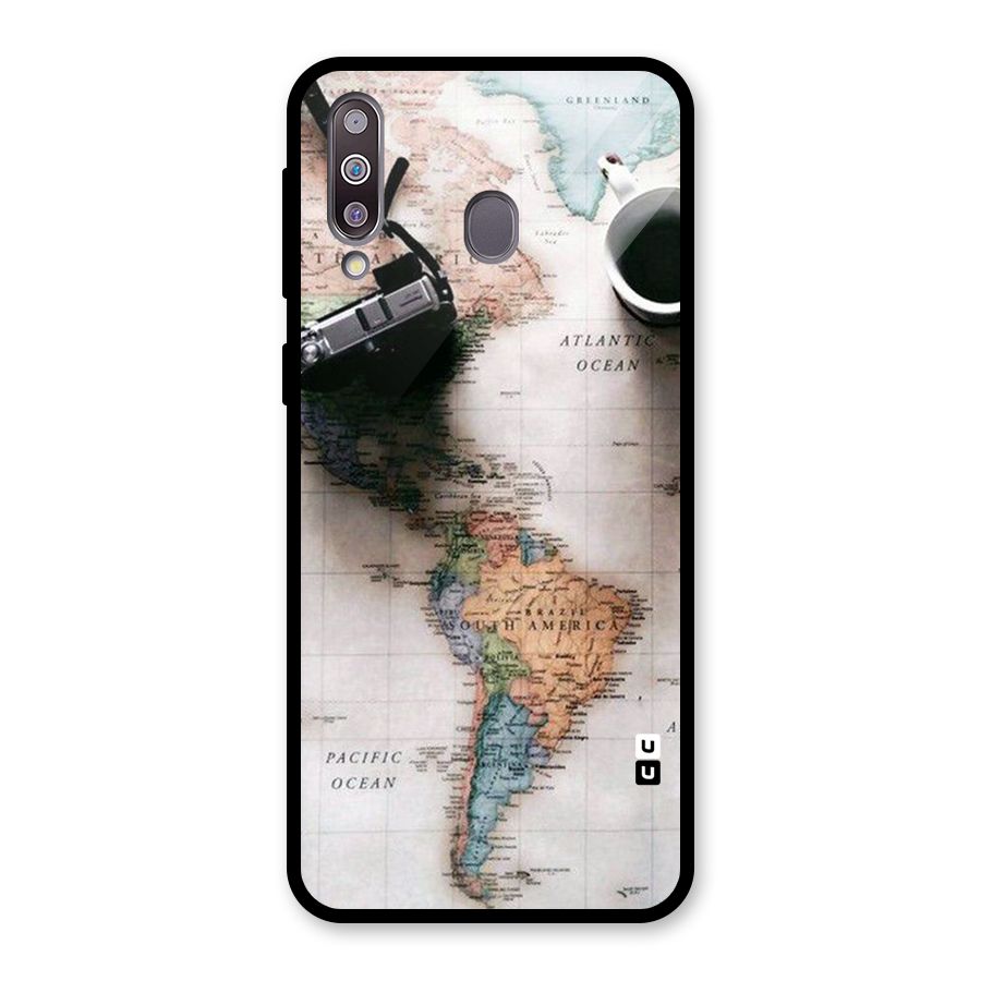 Coffee And Travel Glass Back Case for Galaxy M30