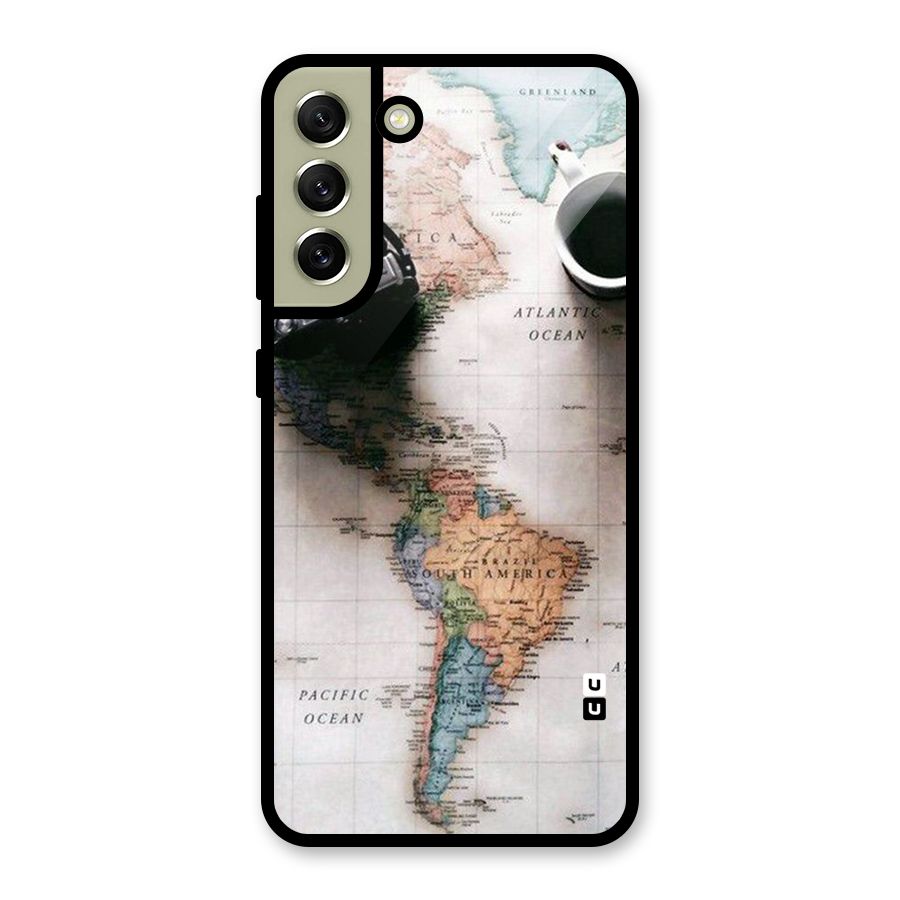 Coffee And Travel Glass Back Case for Galaxy S21 FE 5G