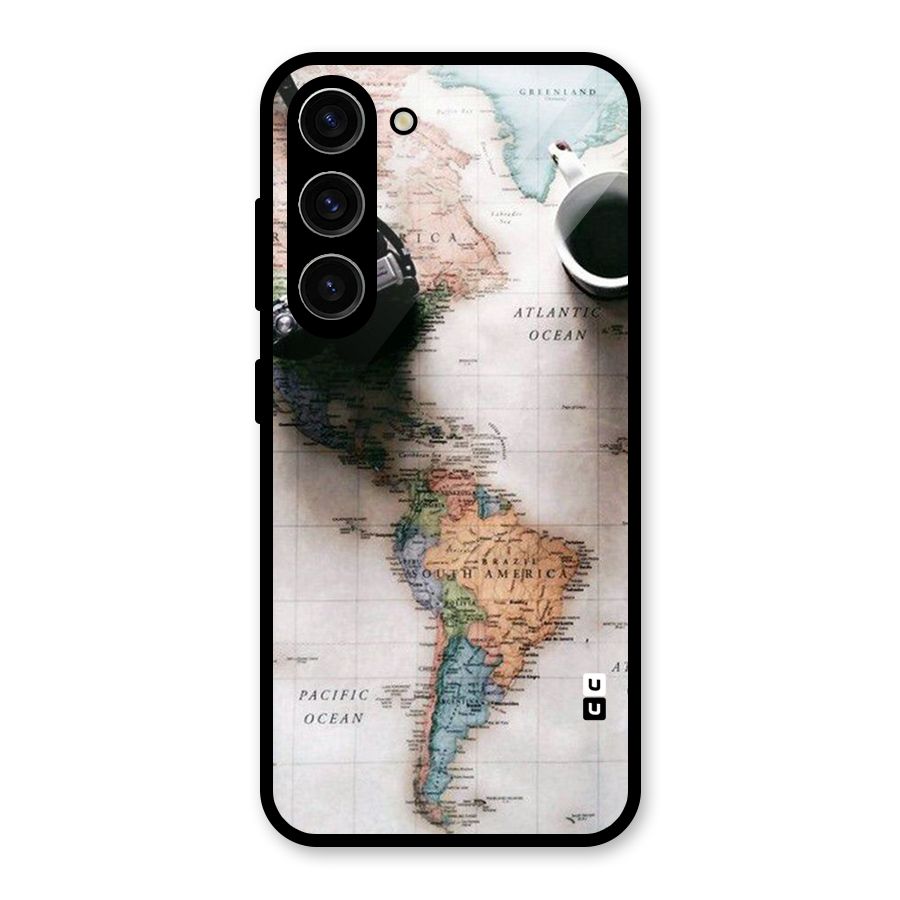 Coffee And Travel Glass Back Case for Galaxy S23