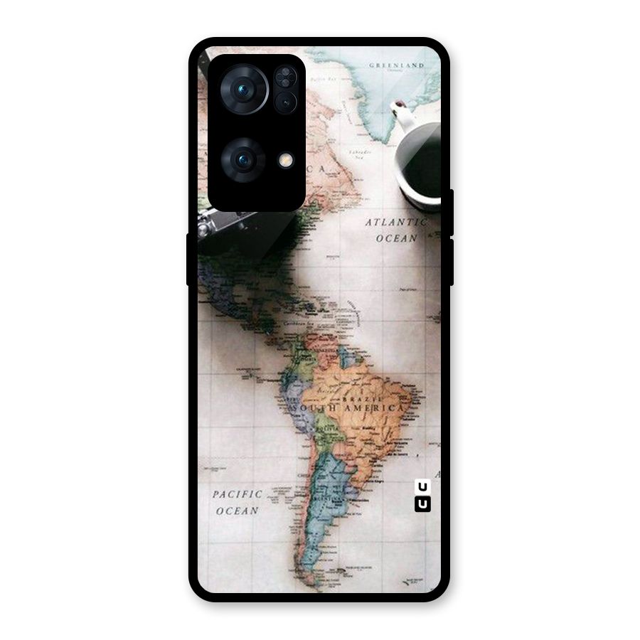 Coffee And Travel Glass Back Case for Oppo Reno7 Pro 5G