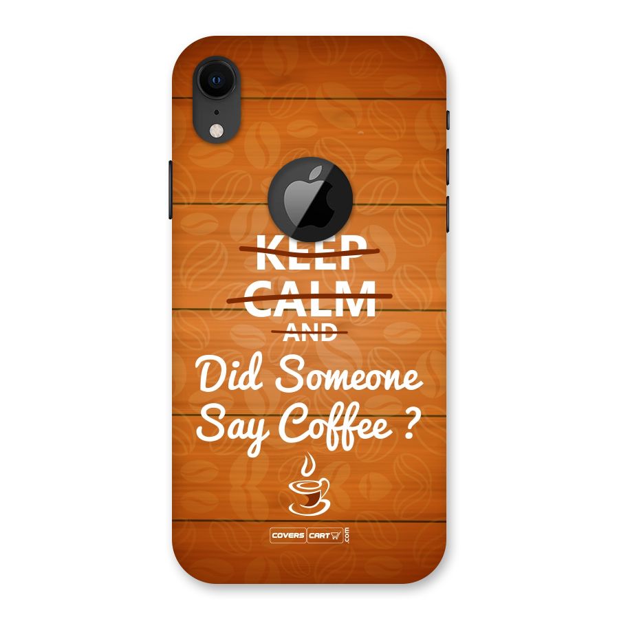 Coffee Ardour Back Case for iPhone XR Logo Cut