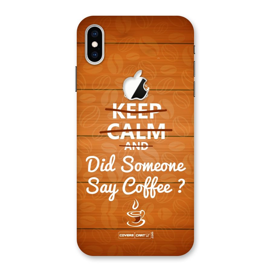 Coffee Ardour Back Case for iPhone XS Max Apple Cut