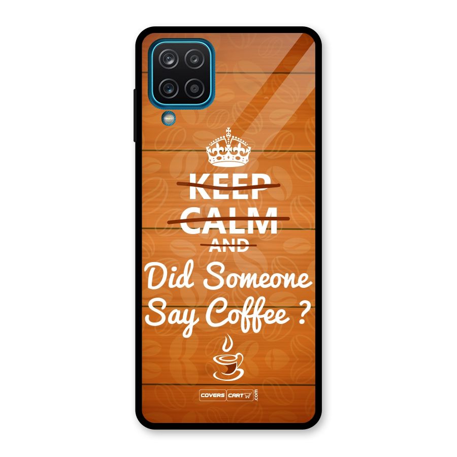 Coffee Ardour Glass Back Case for Galaxy A12