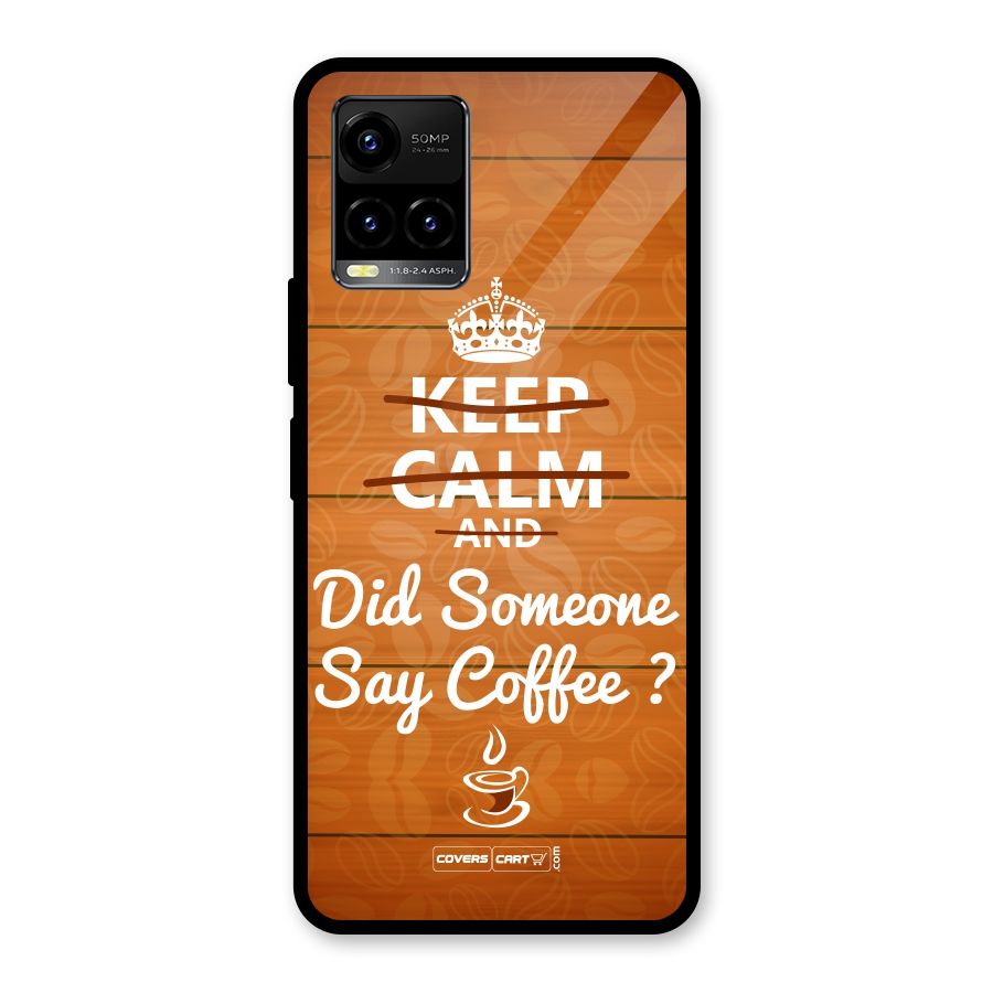 Coffee Ardour Glass Back Case for Vivo Y21T