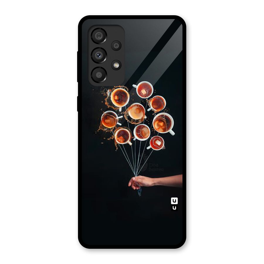 Coffee Balloon Glass Back Case for Galaxy A33 5G