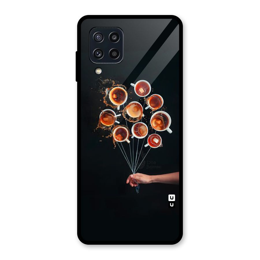 Coffee Balloon Glass Back Case for Galaxy M32
