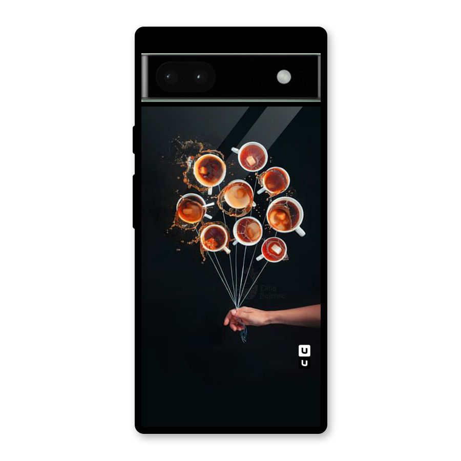 Coffee Balloon Glass Back Case for Google Pixel 6a
