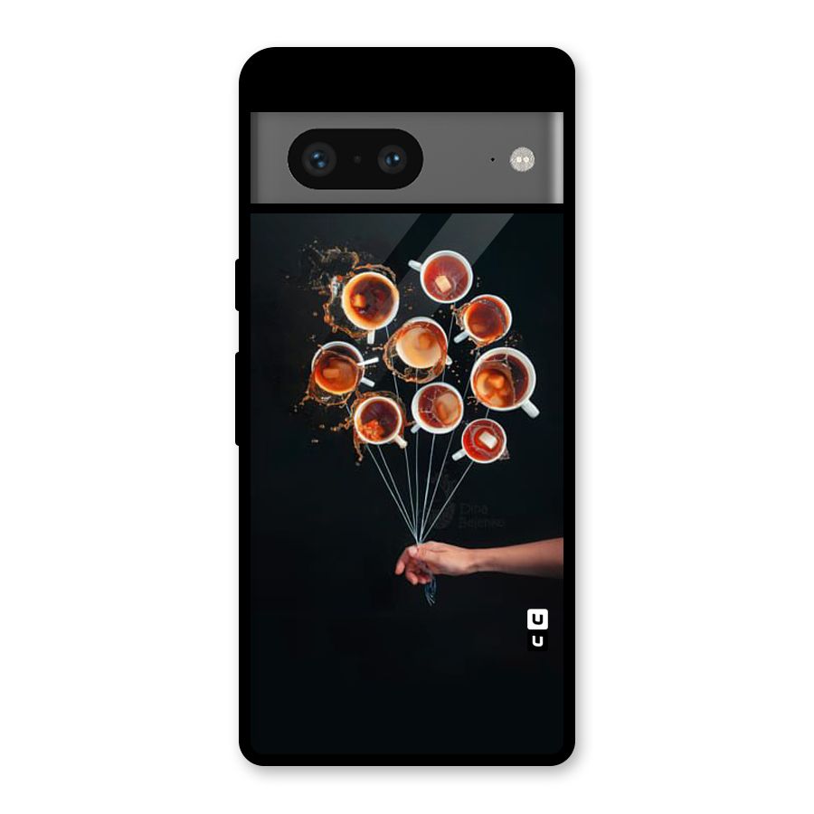 Coffee Balloon Glass Back Case for Google Pixel 7