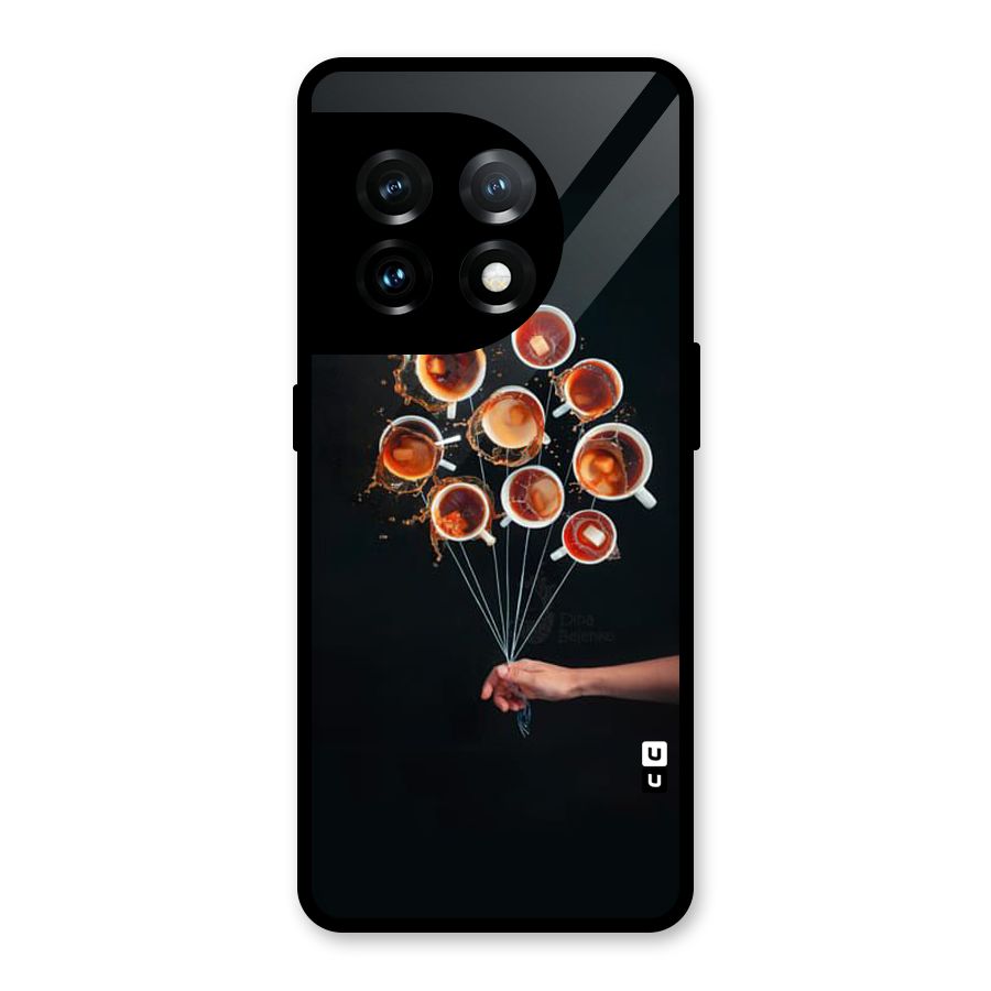 Coffee Balloon Glass Back Case for OnePlus 11