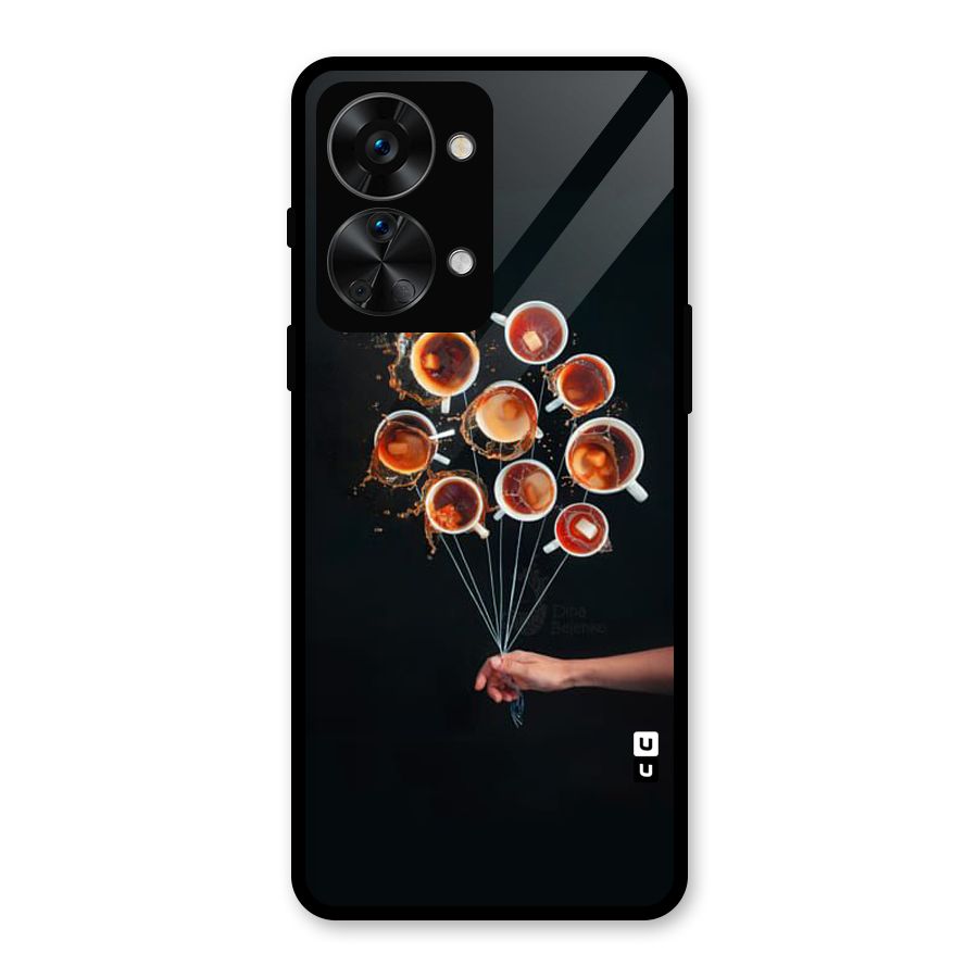 Coffee Balloon Glass Back Case for OnePlus Nord 2T