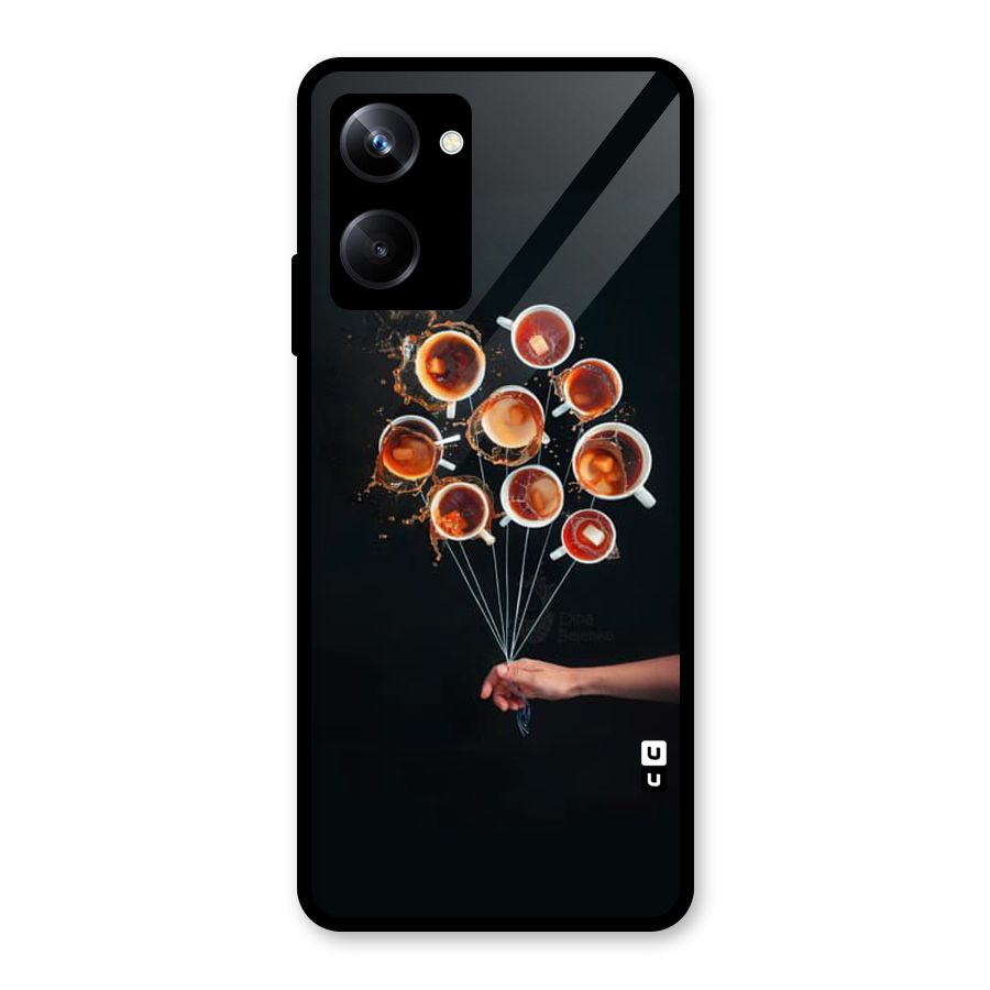 Coffee Balloon Glass Back Case for Realme 10 Pro