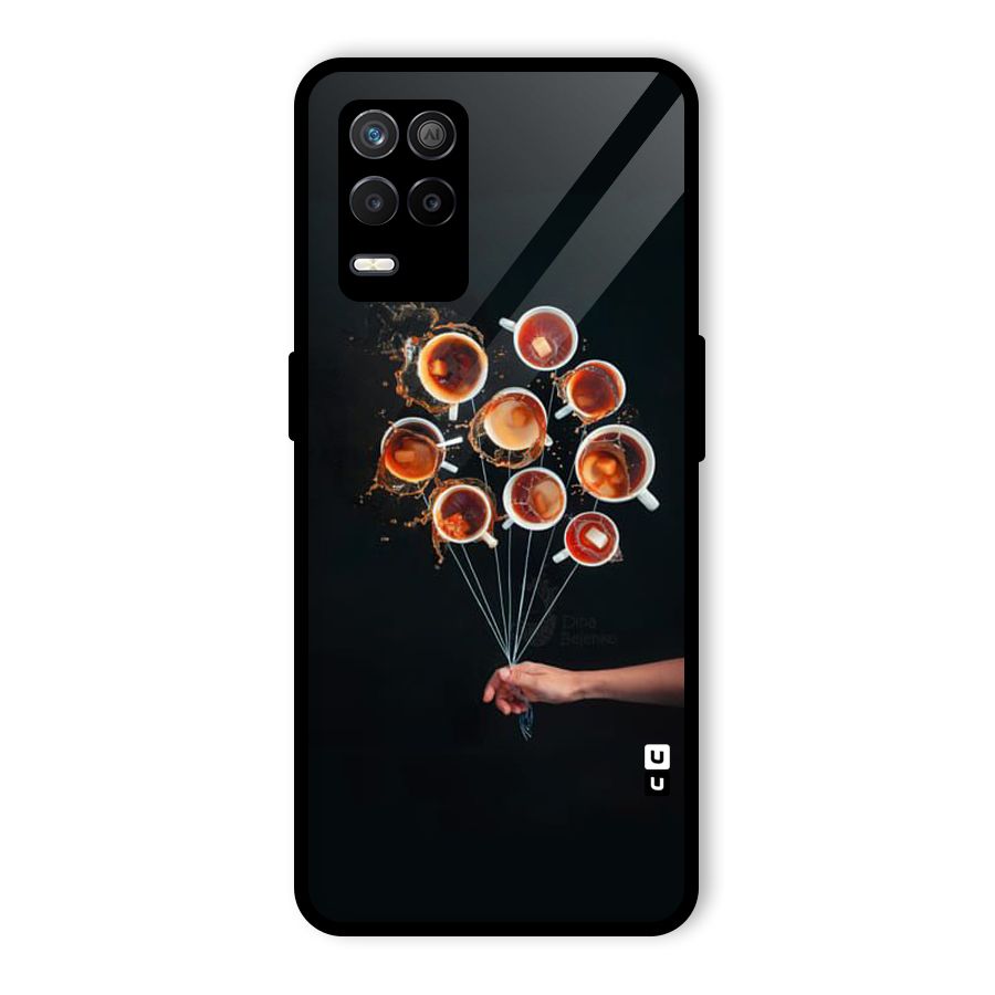 Coffee Balloon Glass Back Case for Realme 9 5G