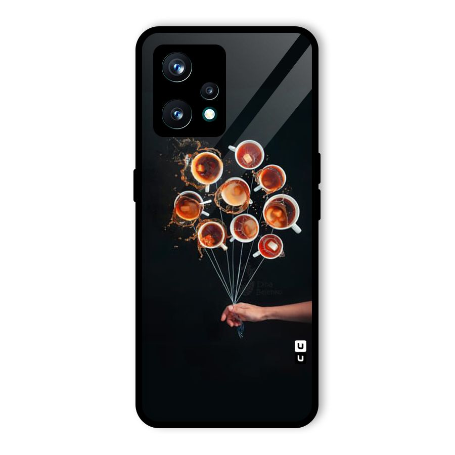 Coffee Balloon Glass Back Case for Realme 9 Pro Plus 5G