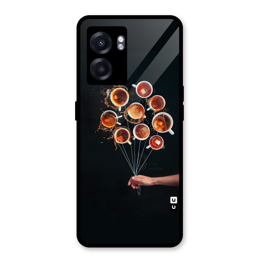 Coffee Balloon Glass Back Case for Realme Narzo 50 5G