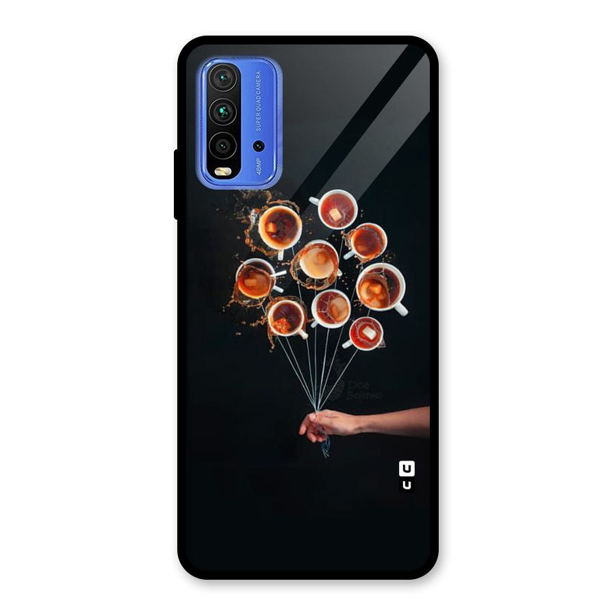 Coffee Balloon Glass Back Case for Redmi 9 Power