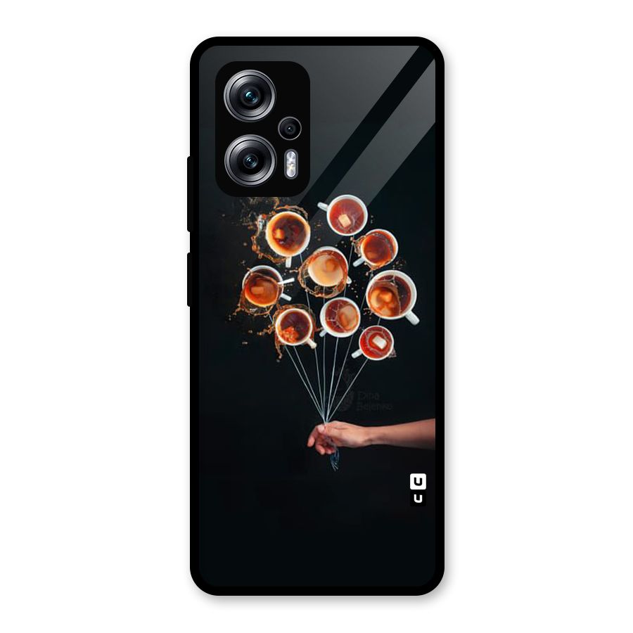 Coffee Balloon Glass Back Case for Redmi K50i