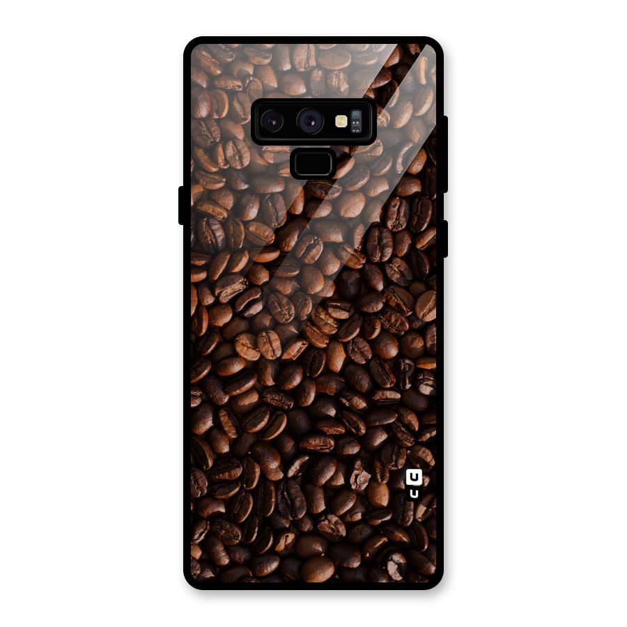 Coffee Beans Scattered Glass Back Case for Galaxy Note 9