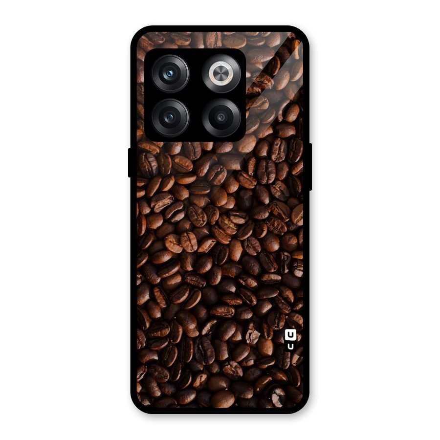 Coffee Beans Scattered Glass Back Case for OnePlus 10T