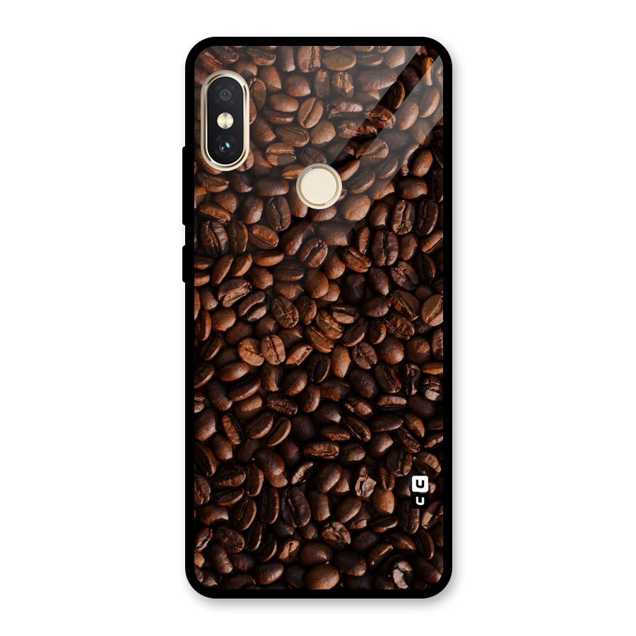 Coffee Beans Scattered Glass Back Case for Redmi Note 5 Pro
