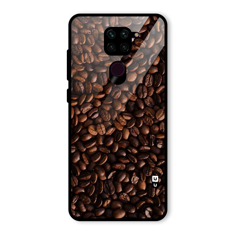Coffee Beans Scattered Glass Back Case for Redmi Note 9