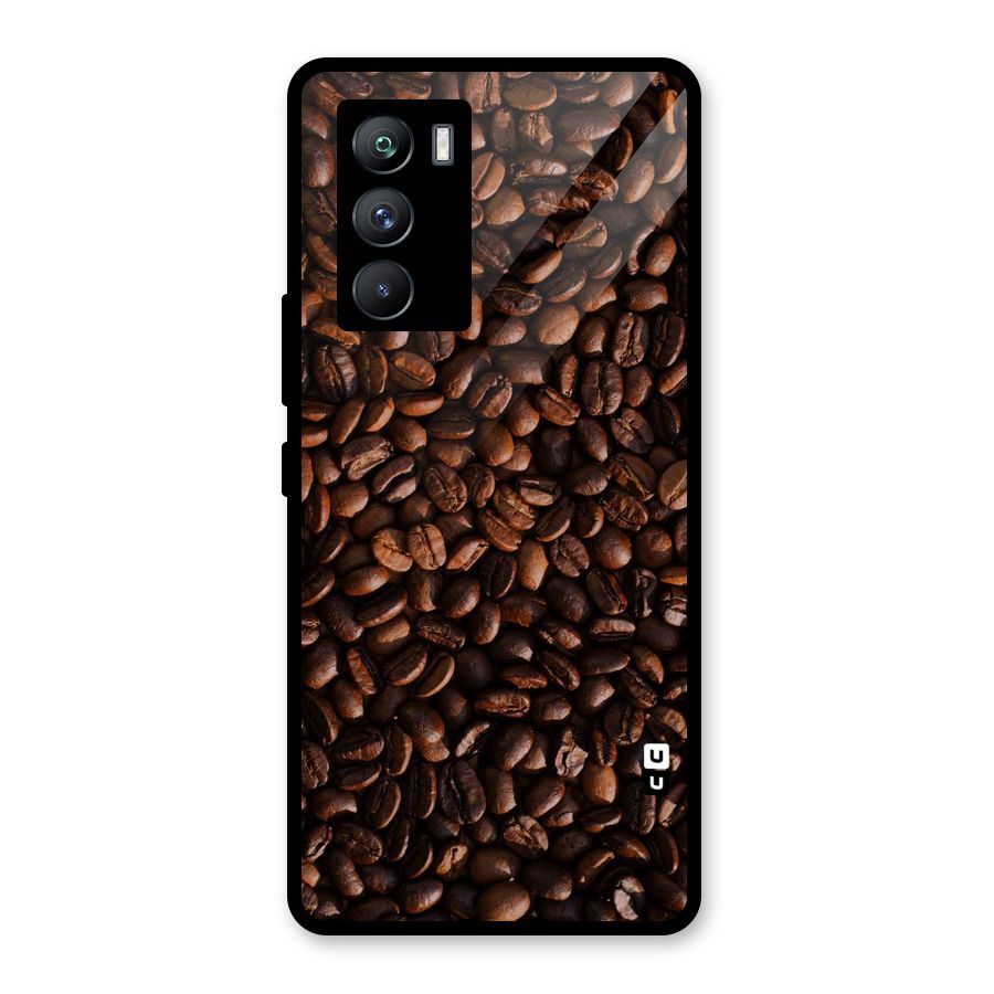 Coffee Beans Scattered Glass Back Case for Vivo iQOO 9 SE