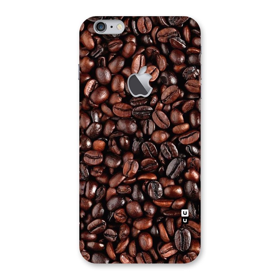 Coffee Beans Texture Back Case for iPhone 6 Plus 6S Plus Logo Cut
