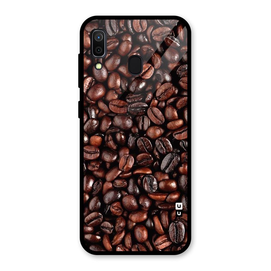 Coffee Beans Texture Glass Back Case for Galaxy A30