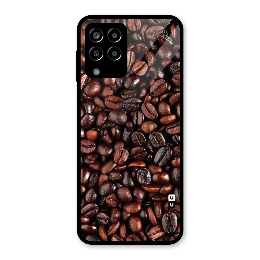 Coffee Beans Texture Glass Back Case for Galaxy M33