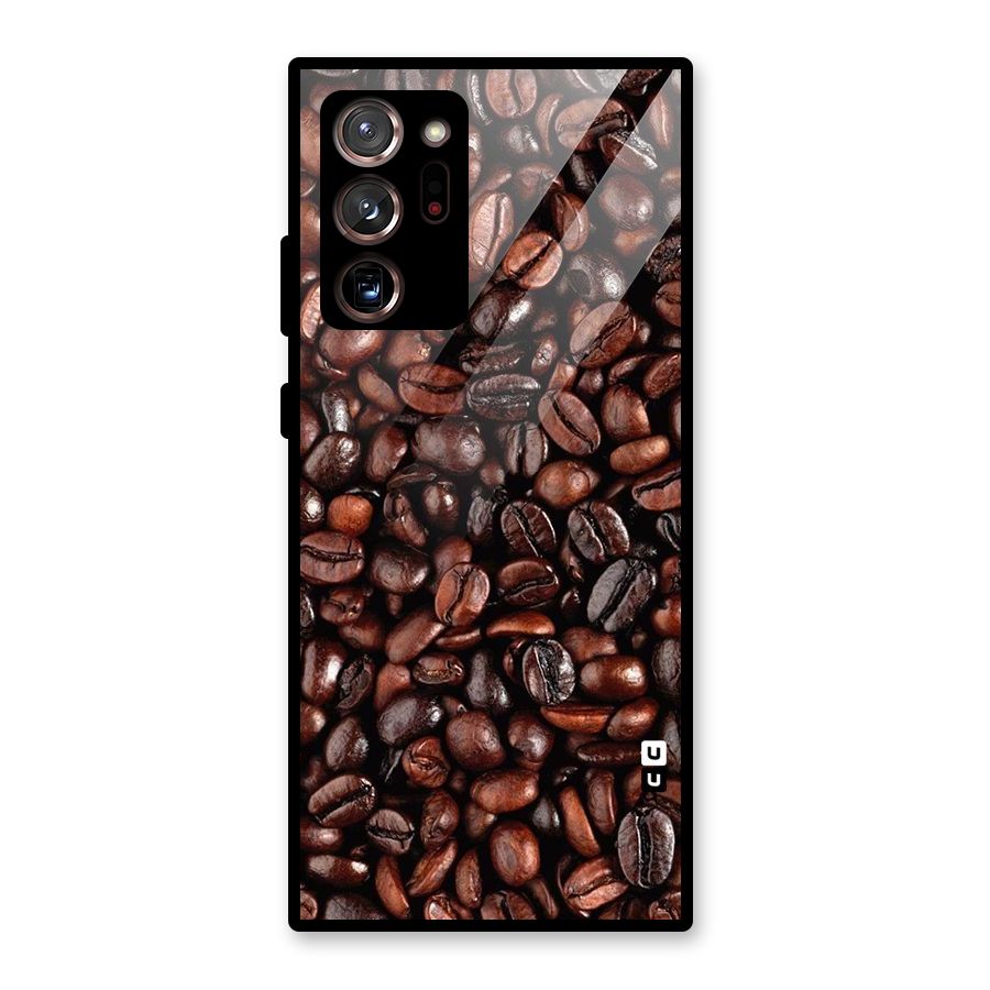 Coffee Beans Texture Glass Back Case for Galaxy Note 20 Ultra 5G