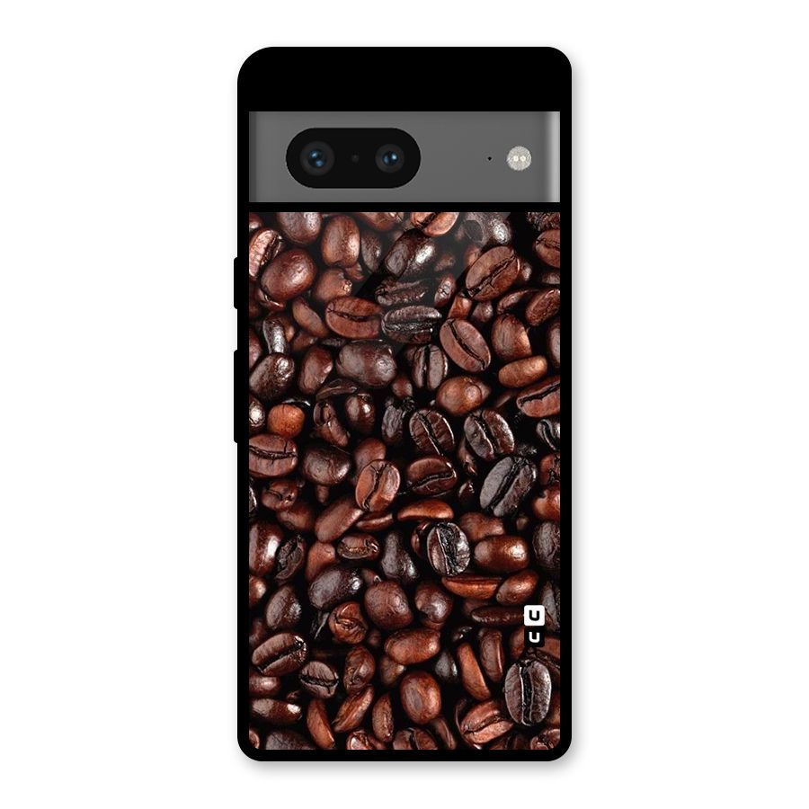 Coffee Beans Texture Glass Back Case for Google Pixel 7