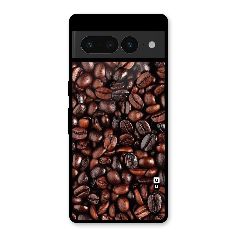 Coffee Beans Texture Glass Back Case for Google Pixel 7 Pro