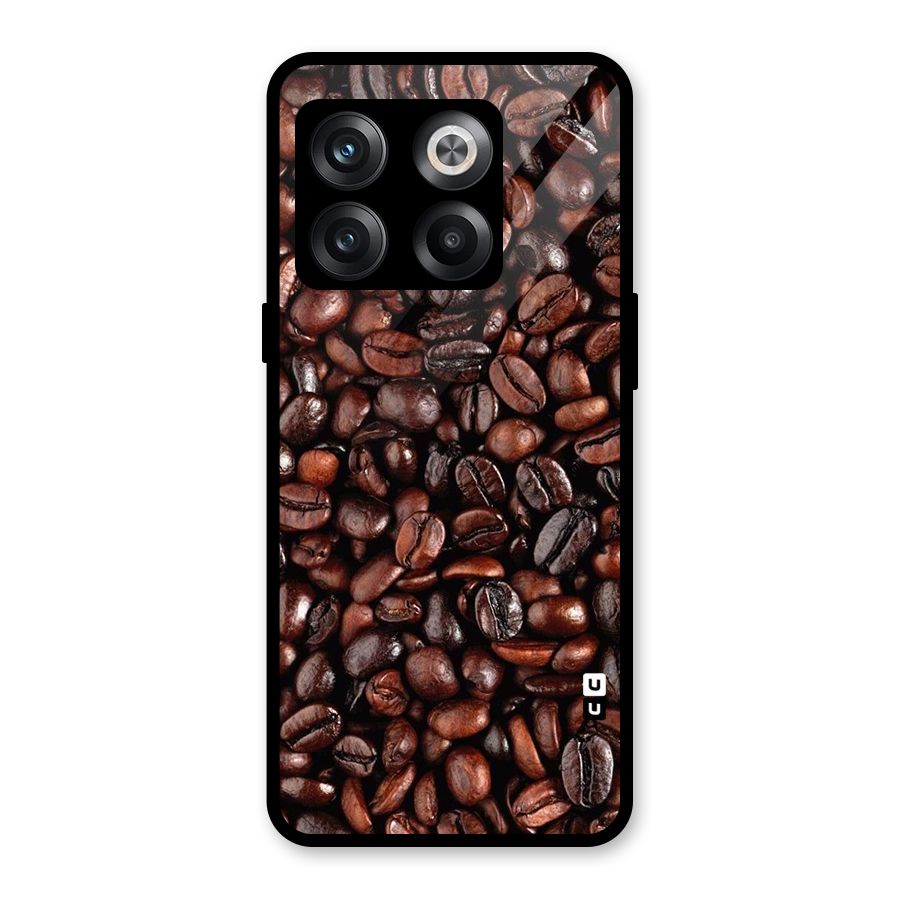 Coffee Beans Texture Glass Back Case for OnePlus 10T