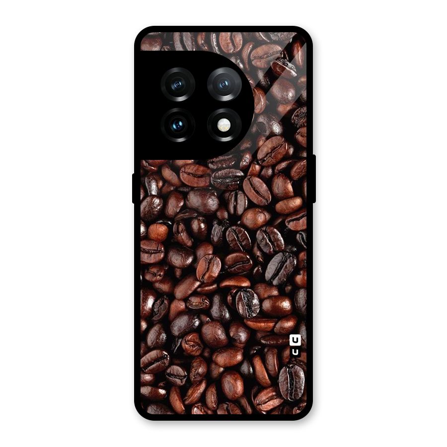 Coffee Beans Texture Glass Back Case for OnePlus 11