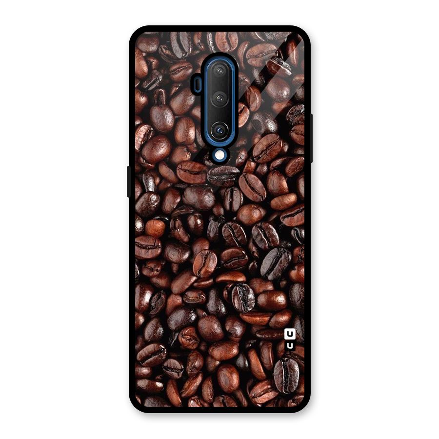 Coffee Beans Texture Glass Back Case for OnePlus 7T Pro