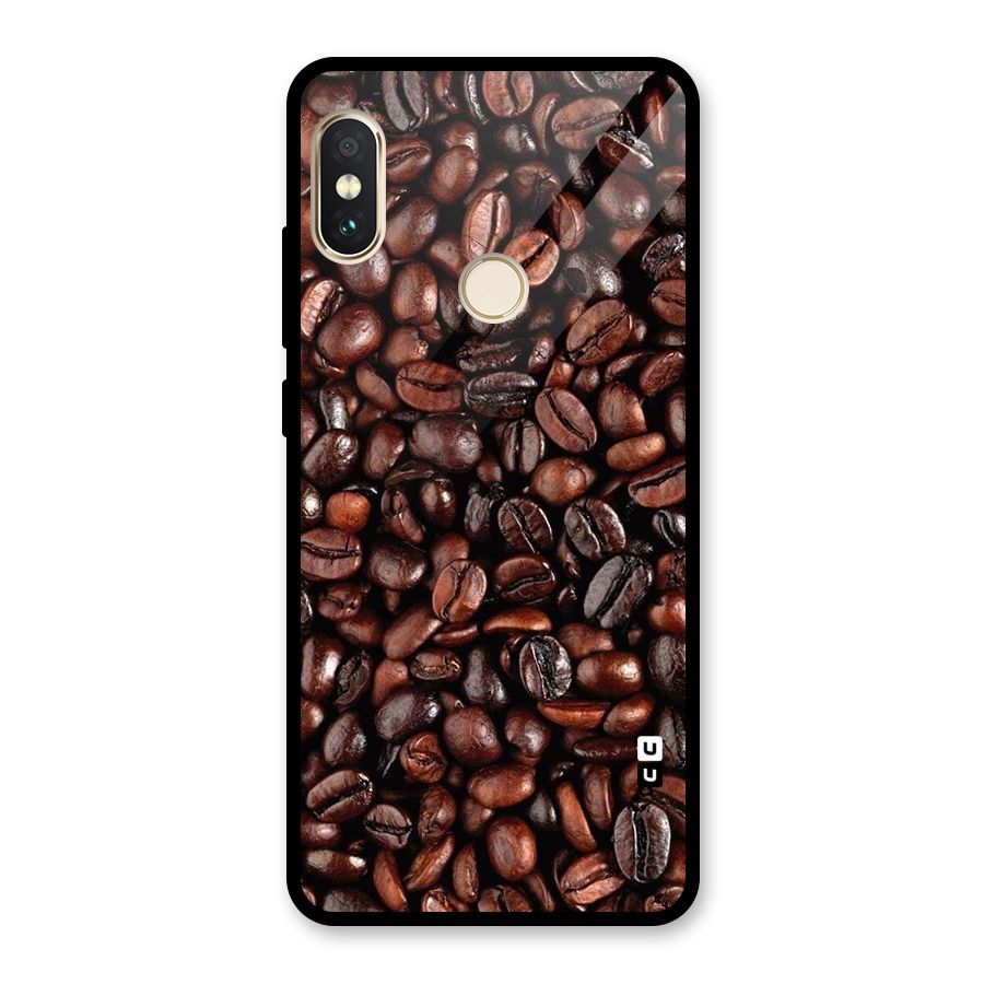 Coffee Beans Texture Glass Back Case for Redmi Note 5 Pro
