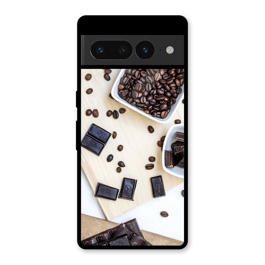 Coffee Beans and Chocolate Glass Back Case for Google Pixel 7 Pro