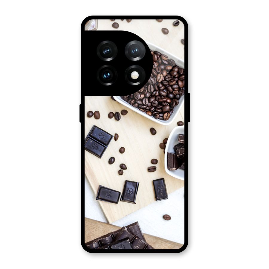 Coffee Beans and Chocolate Glass Back Case for OnePlus 11