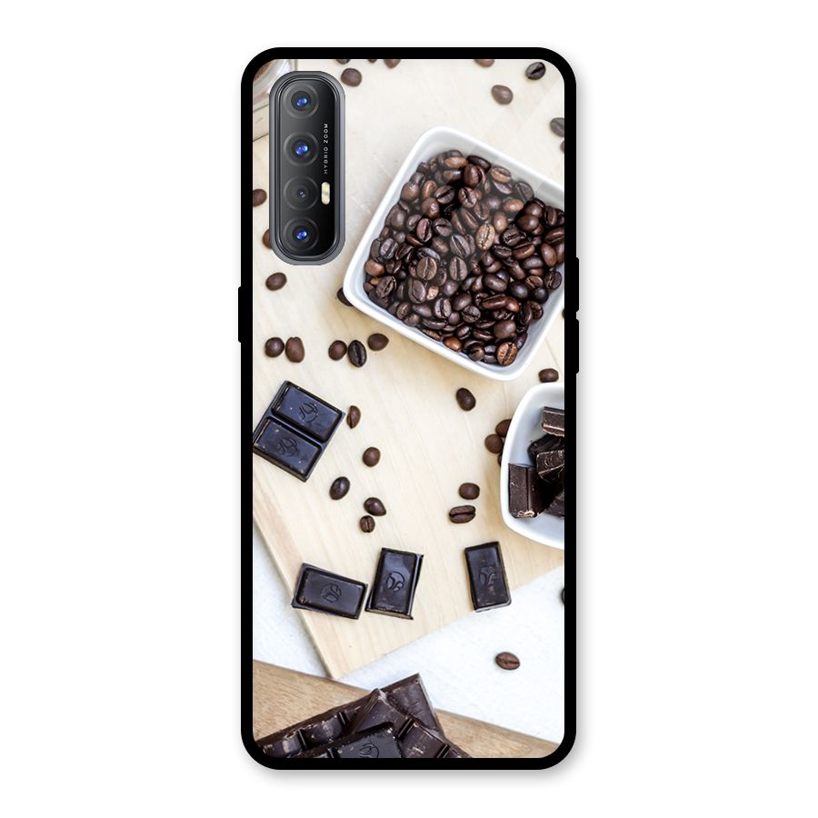 Coffee Beans and Chocolate Glass Back Case for Oppo Reno3 Pro