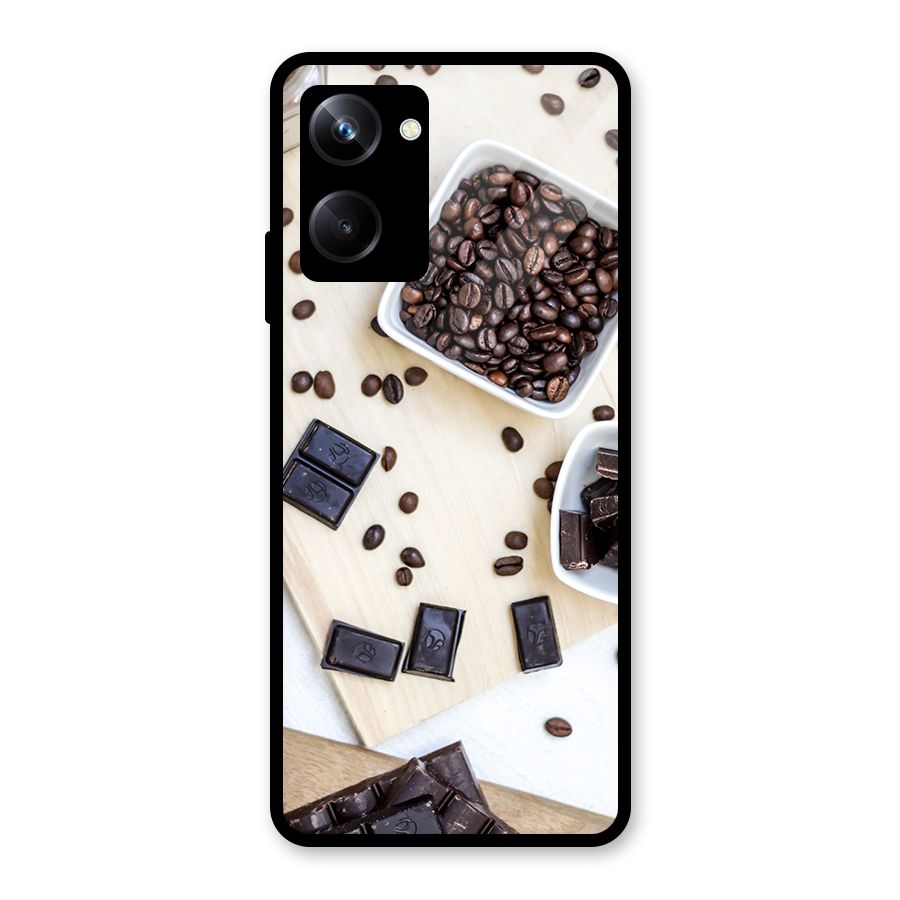 Coffee Beans and Chocolate Glass Back Case for Realme 10 Pro