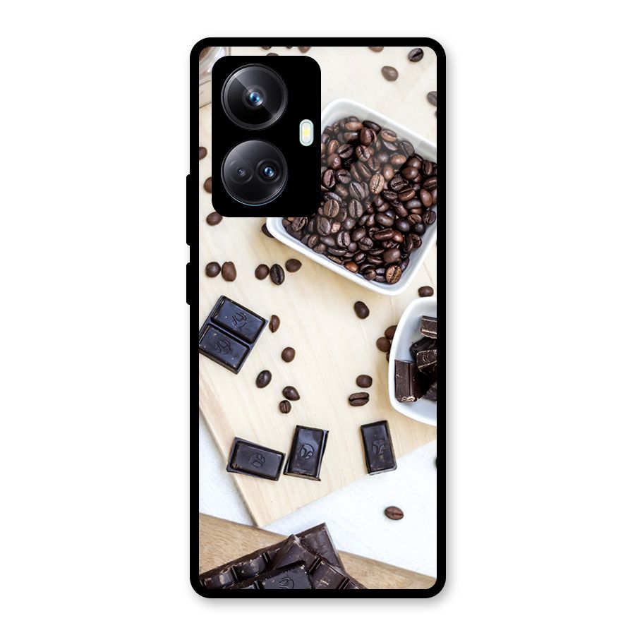 Coffee Beans and Chocolate Glass Back Case for Realme 10 Pro Plus