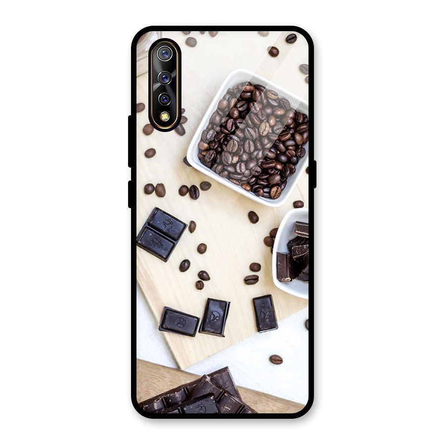 Coffee Beans and Chocolate Glass Back Case for Vivo S1